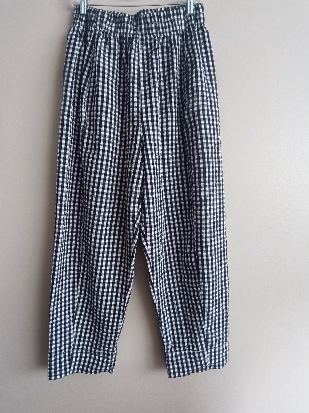 Free People Plaid Gingham Wide Leg Arc Pants Size M - Picture 4 of 13